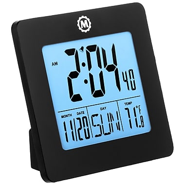 Marathon Digital Desktop Clock with Day, Date, Temperature, Alarm and Backlight