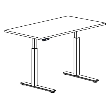 Star Quality Rise Electric Height Adjustable Desk, Grey Dusk (ST-SR-2448-KIT)