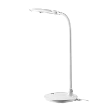 Tensor LED Adjustable Silicon Gooseneck Desk Lamp with Mini Magnifier, 16.5" H, White(19639-000)