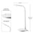 Tensor LED Adjustable Silicon Gooseneck Desk Lamp with Mini Magnifier, 16.5" H, White(19639-000)