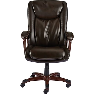 Staples Westcliffe Bonded Leather Managers Chair, Brown