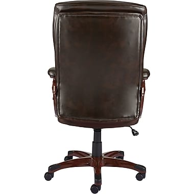 Staples Westcliffe Bonded Leather Managers Chair, Brown