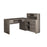 Monarch Reclaimed-Look L-Shaped Desk, Dark Taupe