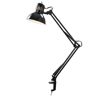 Tensor Incandescent Swing-Arm Desk Lamp, 37.5" H, Black (17347-004)