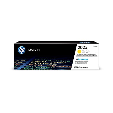 HP 202X (CF502X) Yellow High Yield Original LaserJet Toner Cartridge