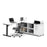 Pro-Linea L-Desk with Electric Height Adjustable Table, White,