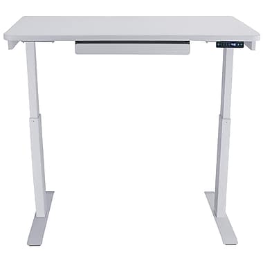 Motionwise Electric Height Adjustable Desk, Home Office Style, 24" x 48", Snow White