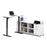Pro-Linea L-Desk with Electric Height Adjustable Table, White,