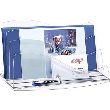 Greenside Ellypse Inclined Desktop Sorter, Clear