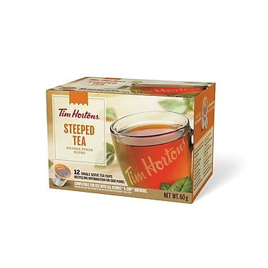 Tim Hortons Orange Pekoe Steeped Tea Single Serve, 12/Pack