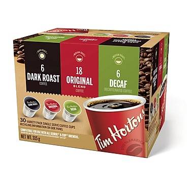 Tim Hortons Original Blend Single Serve Coffee, 30/Pack